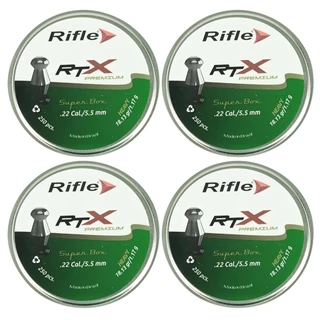 4x Chumbinho/Munição 5.5mm 250un Rifle Premium RTX 18.13gr