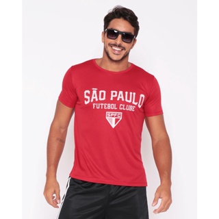 Camiseta Masculina Esporte Time São Paulo Vermelha