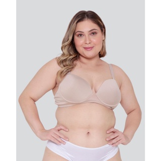 Sutiã Plus Size Avulso Base Com Bojo Bege
