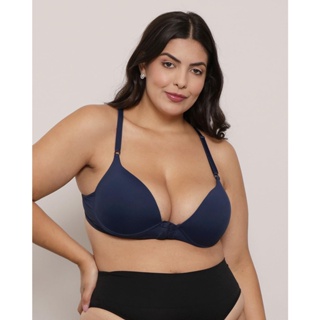 Sutiã Plus Size Feminino Nadador Bojo Liso Marinho