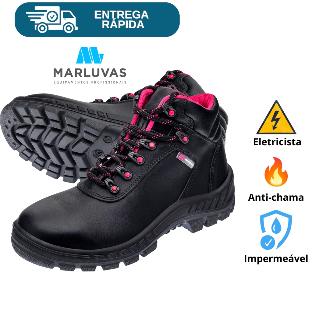 Bota feminina com hot sale biqueira de aço