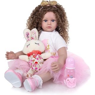 Boneca Bebê Reborn Menina + Naninha e Bolsinha Maternidade - Milk