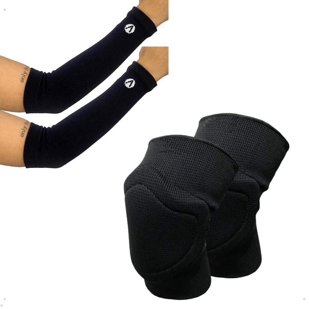 Kit Voleibol Joelheira Seleção + Manguito Curto de Vôlei - par de ...