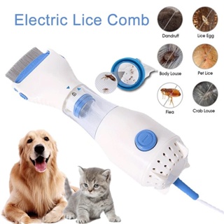 Novo Removedor Elétrico De Piolhos De Pulgas Escova De Limpeza E Raspador Para Pente Cães De Estimação