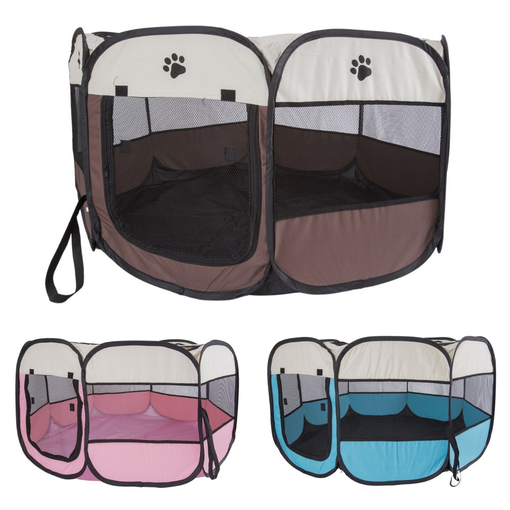 Cercado Pet Dobrável Cercadinho Portátil para Cachorro Gato