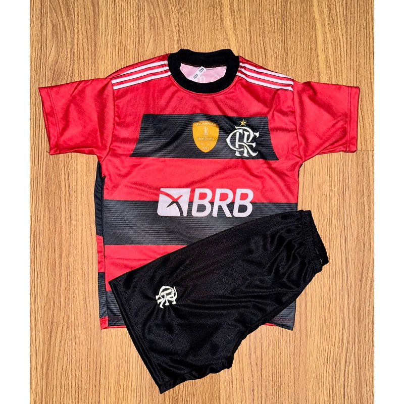 Camiseta Infantil Futebol Flamengo Nome e Número