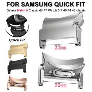 2pcs Conector De Encaixe Rápido Para Relógio Samsung Galaxy 6 Classic 43mm 47mm Adaptador De Aço Inoxidável 6 40mm 44mm 5 4 42mm 46mm Pro 45mm Acessórios Relógios