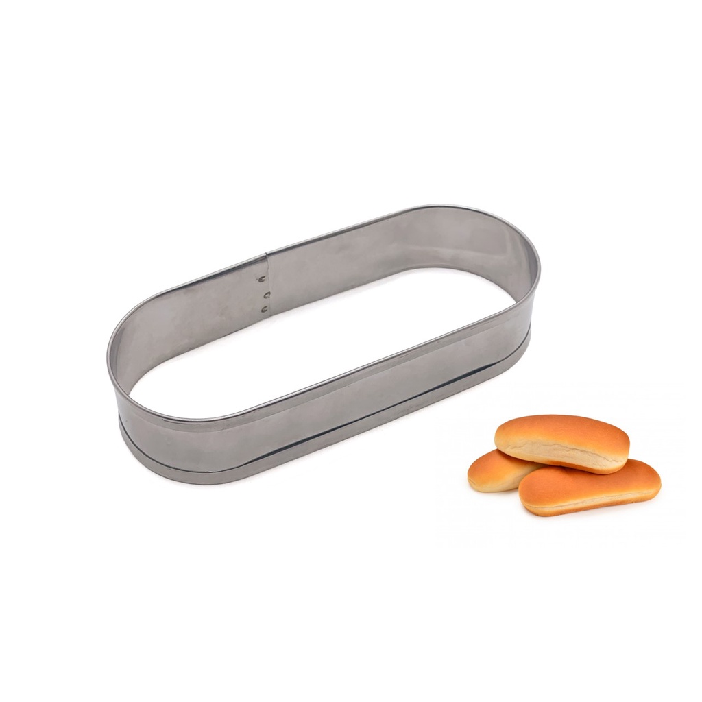Forma aro modelador em inox 13 cm para pão cachorro-quente b
