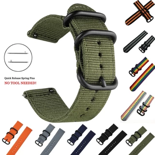 Pulseira Universal De 20mm 22mm Para Relógio Samsung Galaxy 42mm 46mm Tecido Esportivo De Nylon Huawei Gt 2-2e-pro 42mm Gear S3 Frontier/Classic