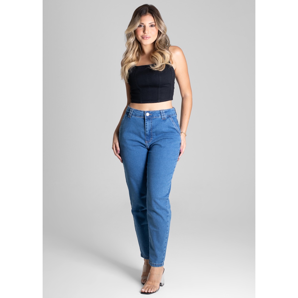 Calça Jeans Sawary Plus Size Mom - Você encontra na J.Flor