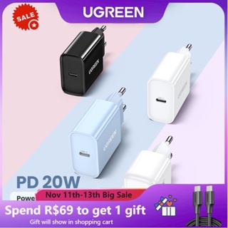 Carregador Rápido UGREEN 4.0 3.0 QC PD 20W QC4.0 QC3.0 USB Tipo C Para iPhone 14 13 12 8 Xiaomi Huawei Telefone