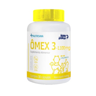 Suplemento para Cães e Gatos Nutrisana Omex 3 Mundo Animal 1.100mg 30 Cápsulas