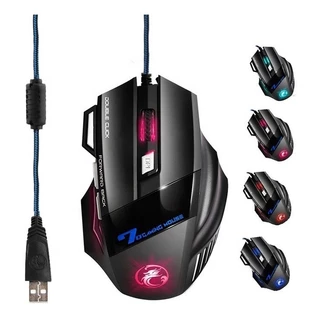 Mouse X7 Gamer Rgb Cabo Nylon 7 Botoes Usb