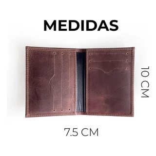 Carteira Pequena De Couro, Porta Cartão, Cnh, Fina