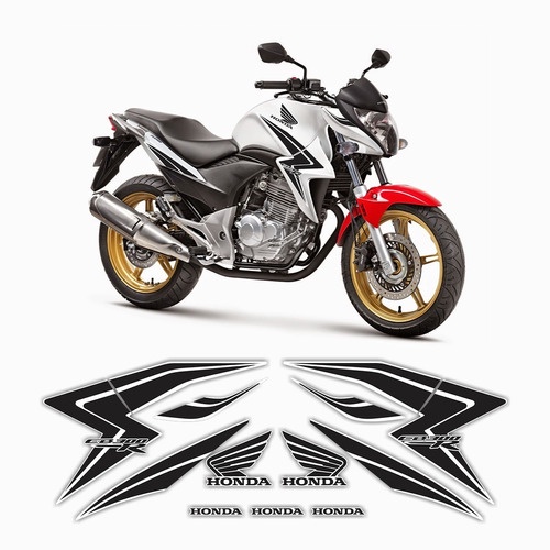 Kit Adesivos Carenagem Honda Cb 300r 2015 Preto