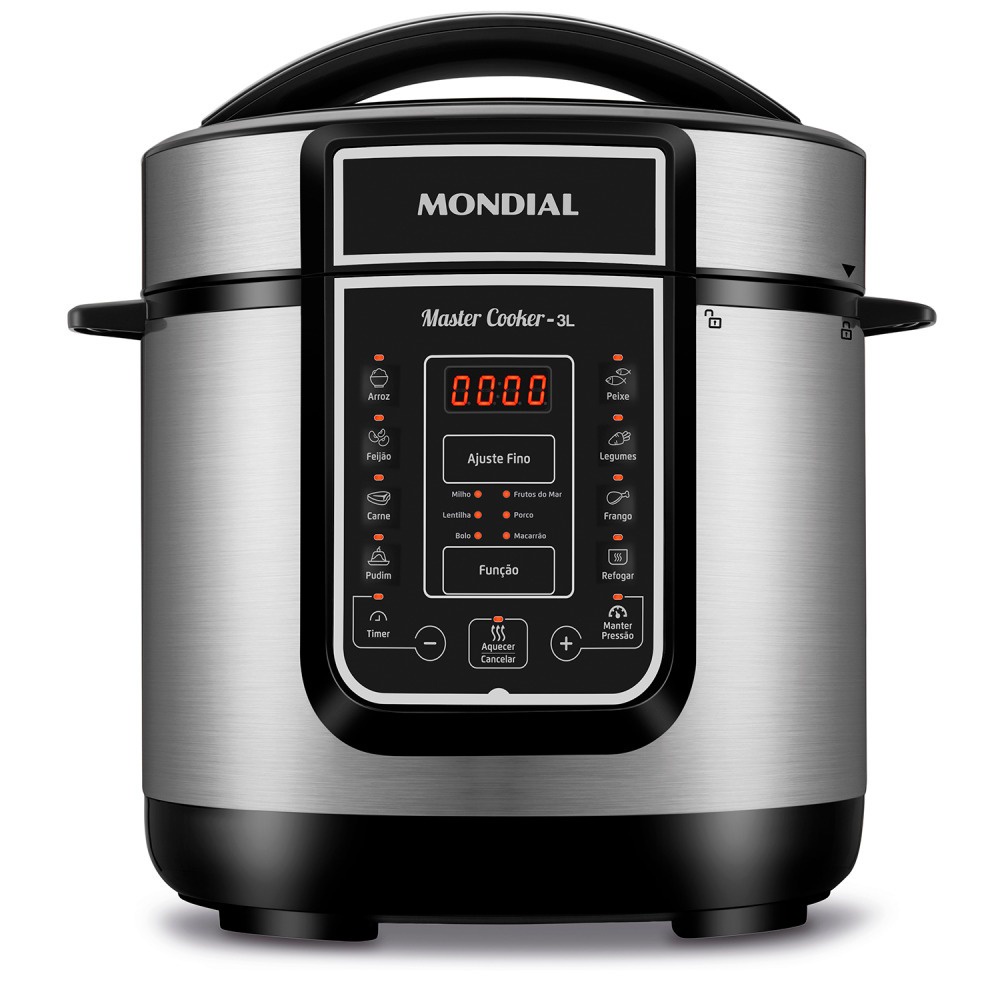 Panela de pressão elétrica digital 3 litros Master Cook 3L- PE-40 – Mondial (110V)