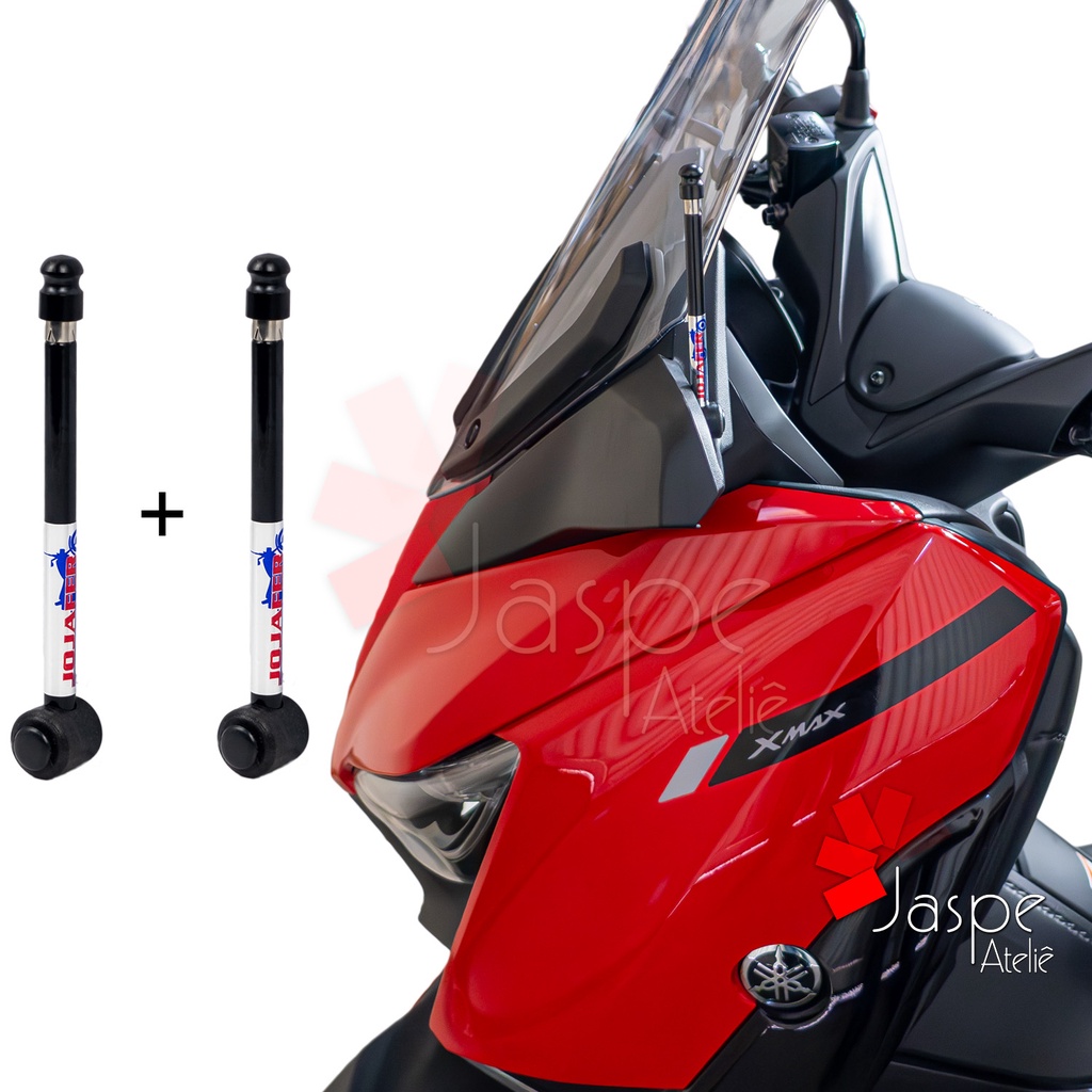 Kit 2 Antena Retrátil Tampa Frontal Xmax Scooter Corta Linha