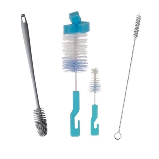 Kit 4 Escovas Para Lavar Louça Garrafa Copo Mamadeira Canudo em Oferta na Shopee
