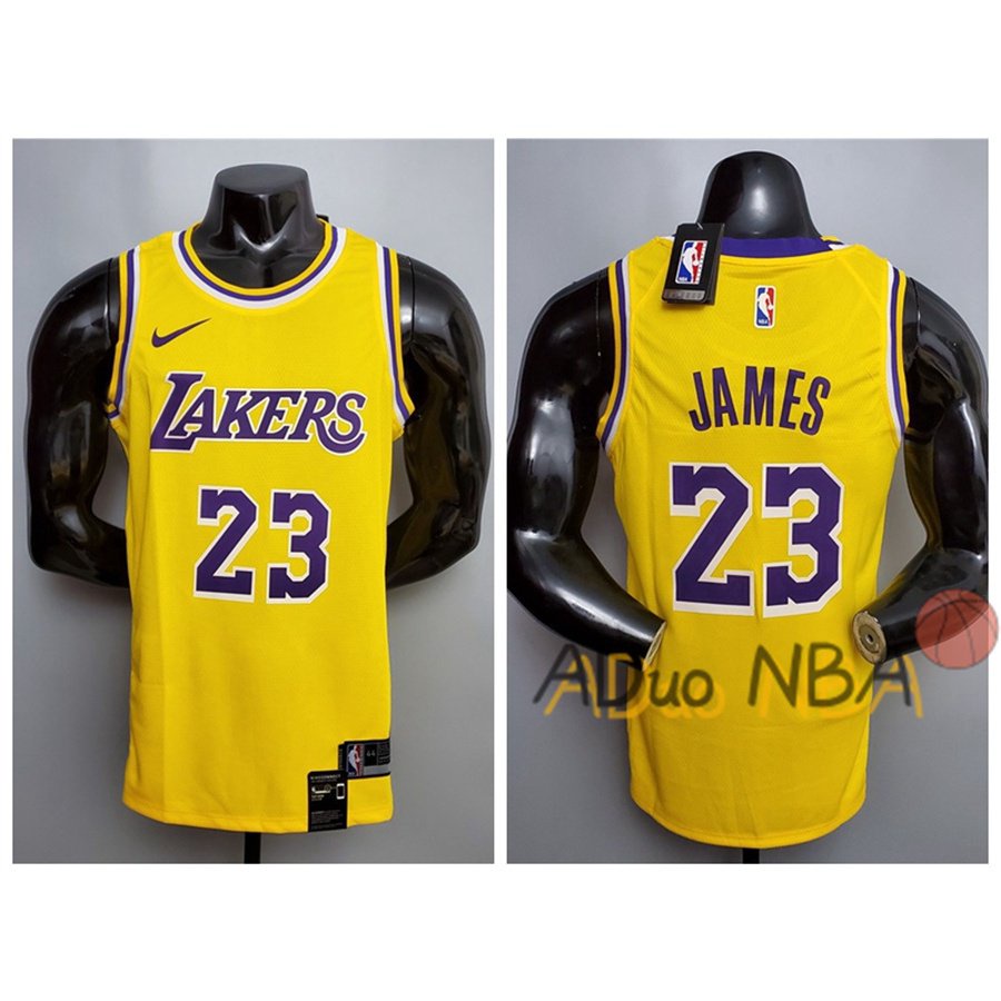 Hot pressed Camisa Los Angeles Lakers No.23 nba LeBron James yellow blusa De Basquete