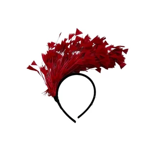 Tiara e Arco de Pena Para Carnaval Acessório Feminino Menina Fantasia