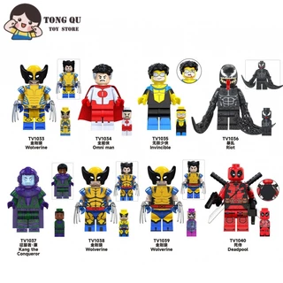 Superhero Minifigures Wolverine Building Block Doll Collection Modelo de brinquedo de aniversário