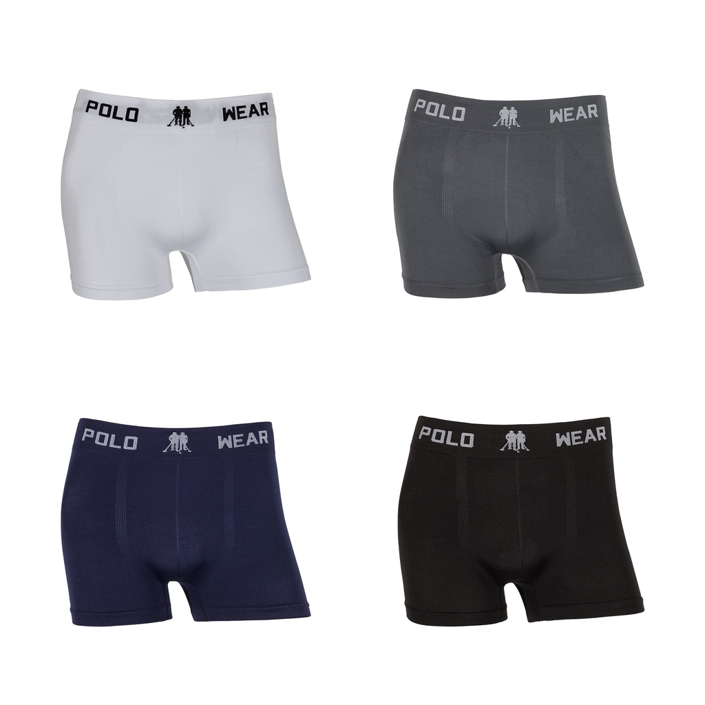Kit 6 Cuecas Boxer Polo Wear Microfibra Poliéster