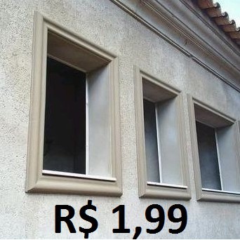 Moldura isopor para portas e janelas R$ 1,99 o metro / Kit 15 metros S3 ...