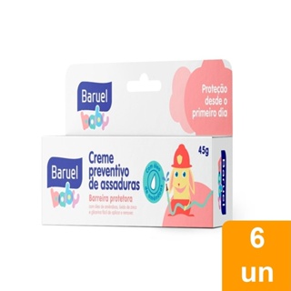 Creme Preventivo de Assaduras Baruel Baby 45g - Embalagem com 6 Unidades