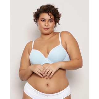 Sutiã Plus Size Feminino Base Com Bojo Poá Azul