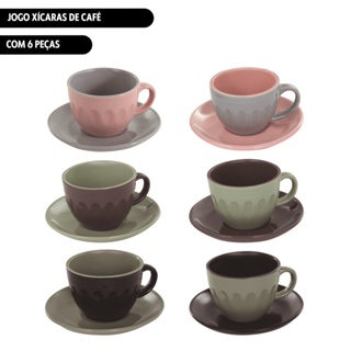 Cabilock 1 Conjunto Jogo De Xícara e Pires Xícara De Chá Estilo Europeu  Copos De Café Conjunto De Xícara De Chá De Luxo Caneca De Suco Xicaras De  Flores Manual Cerâmica Conjunto