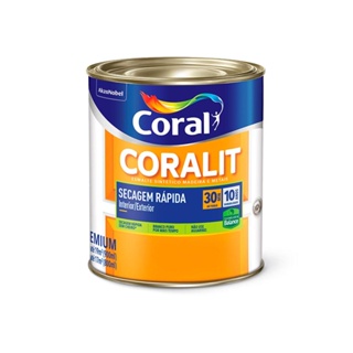 Esmalte acetinado Coralit Secagem Rápida Balance branco 900ml Coral