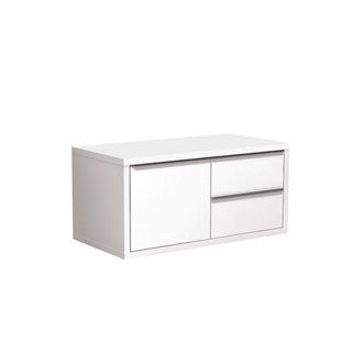 Armário aéreo com uma porta e duas gavetas Pró 80 38x80cm branco Bumi