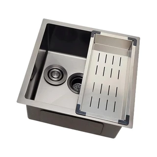 Cuba para cozinha gourmet pia aço inox com acessórios Terena 40 cm Pingoo - Preto em Oferta na Shopee