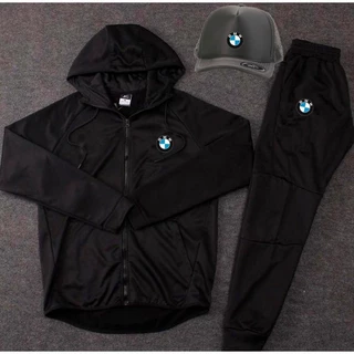 Conjunto Corta Vento Jaqueta Blusa e Calça BMW + Boné