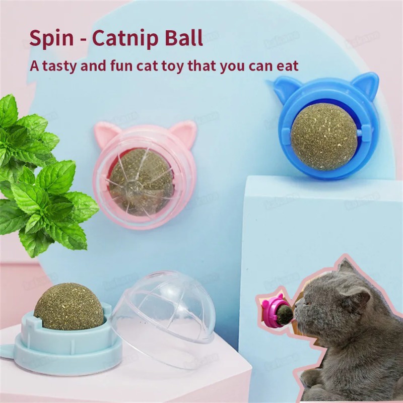Brinquedos De Parede Para Gatos Limpeza Da Boca Promover Digestão Kitten Candy Licking Snacks Mint Ball Cat Acessórios
