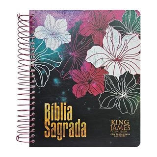 Bíblia Sagrada Anote a Palavra | KJA | Floral Magenta
