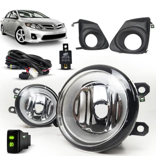 Kit Farol Auxiliar de Milha Aro Preto Corolla 2012 e 2013