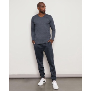Calça Moletom Masculina Jogger Bolso Com Zíper Marinho
