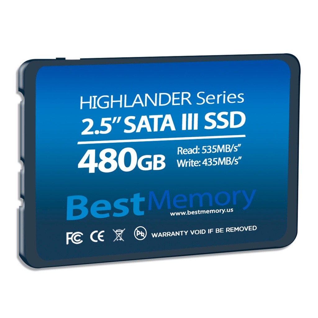 SSD BEST MEMORY HIGHLANDER SERIES, 480GB, SATA 3 III 6GB/S, LEITURA 535 MB/S, GRAVACAO 435 MB/S, BTSDA-480G-535