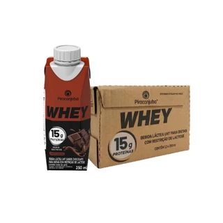 Kit 12 Bebida Whey 15g Piracanjuba Chocolate 250ml