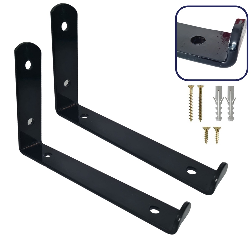 Mão Francesa Invertida 40cm 5mm 2 Peças Reforçada Industrial