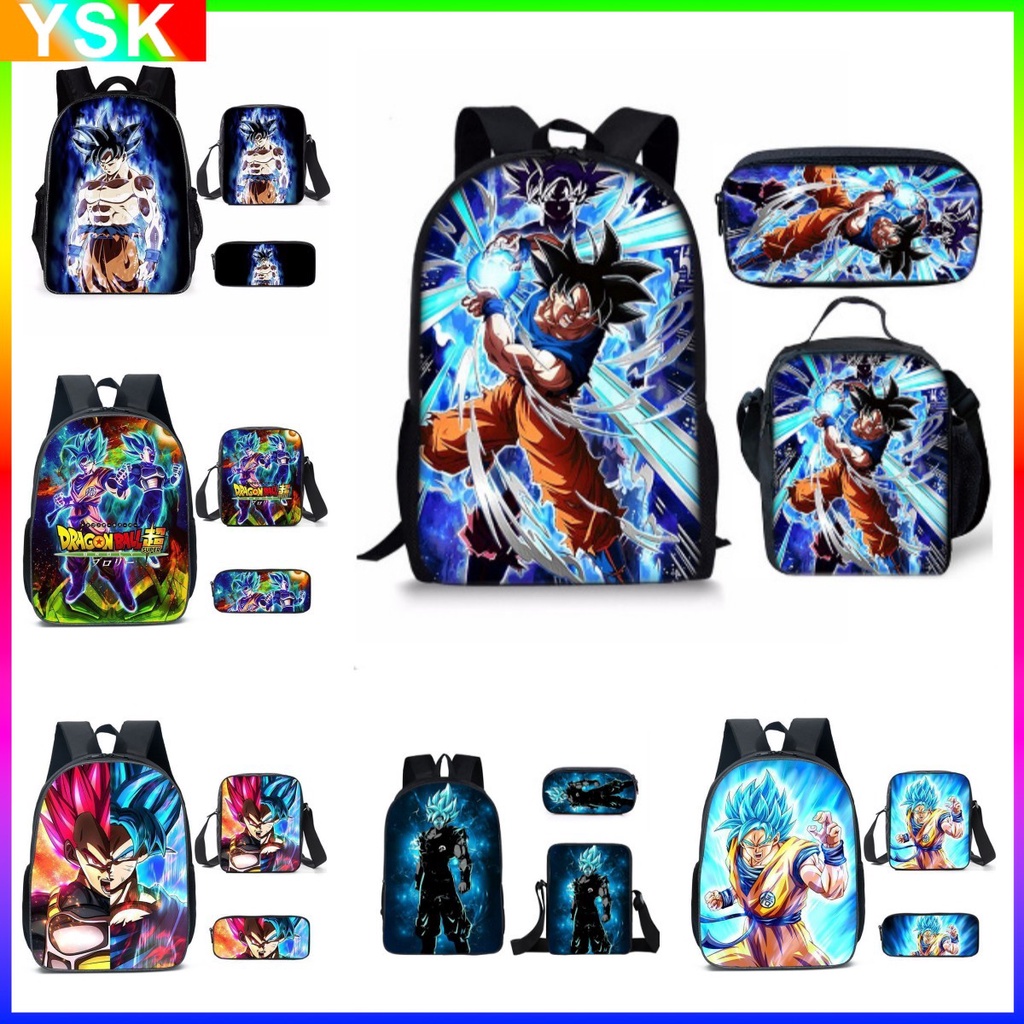 Dragon Ball Super Anime Moda Jardim de Infância Escola Escola Primária  Infantil Mochila Desenho Animado Fofo Leveening Mochila