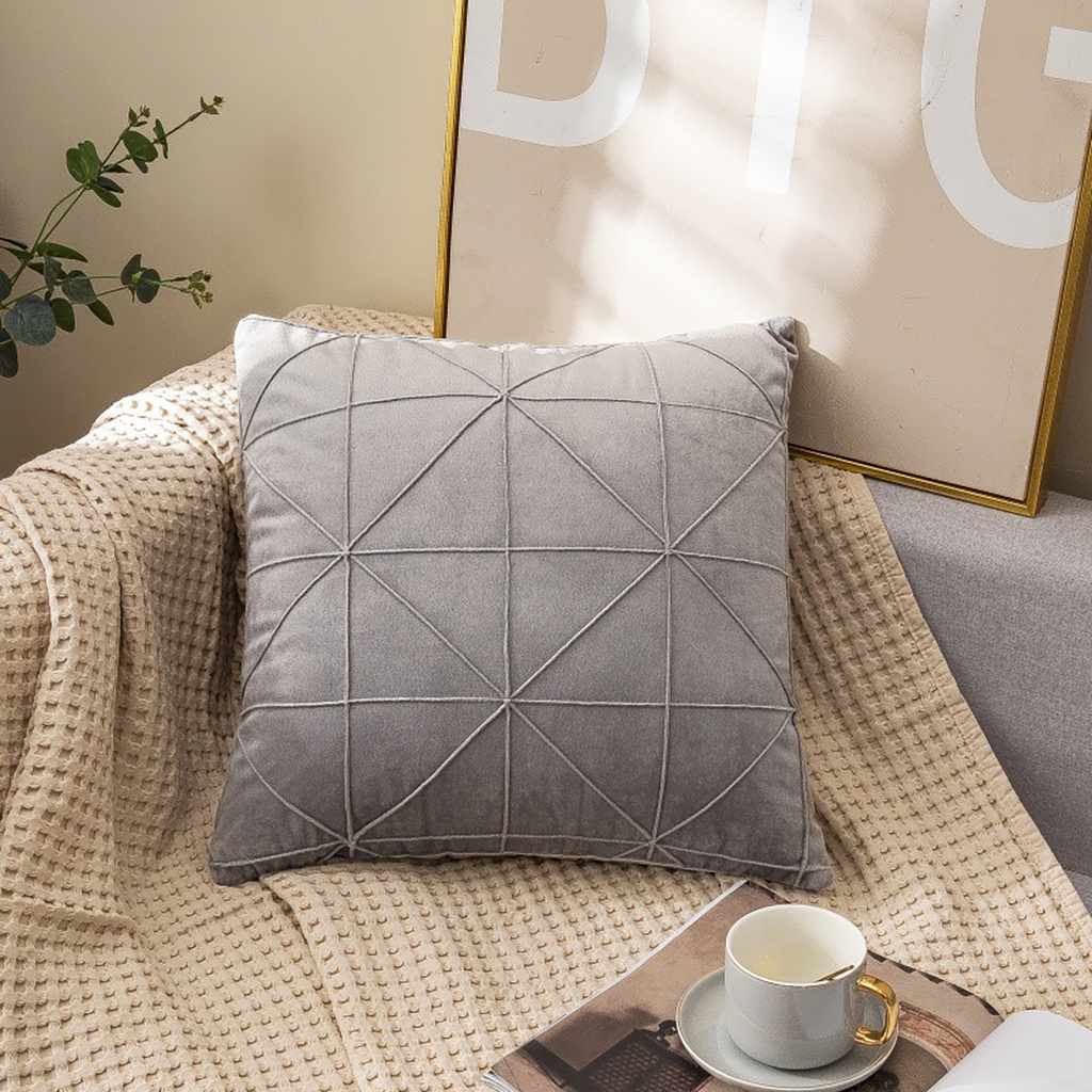 MODUS 1 Peça Cinza Capa De Almofada luxo E Super Macio Roupa De Cama Para Casa