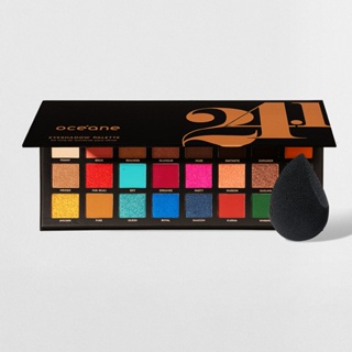 Kit Paleta de Sombras 24.1 Cores + Esponja de Maquiagem Flat Drop Edition (2 Produtos)