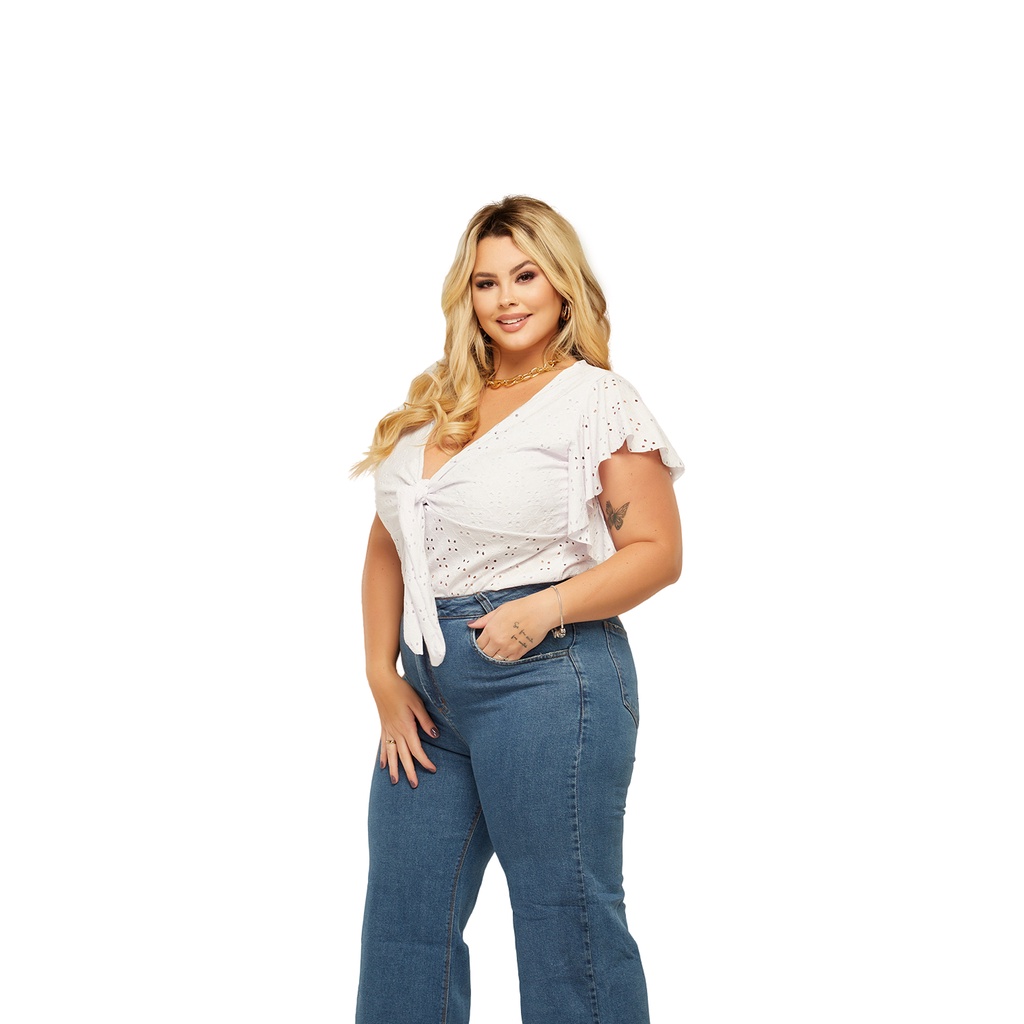 Calça Jeans Cintura Alta Feminina Modelagem Empina Bumbum - 44.