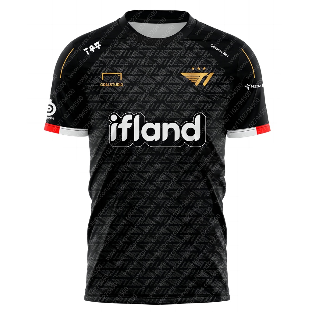 2023 SKT T1 Uniformes Do Mundo Jersey Lol Liga Faker T1 Camiseta Preta