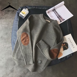 Camisola De Malha Preta Masculina Estilo Harajuku De Inverno De Alta Qualidade Espessada Cardigã Retrô Preguiçoso