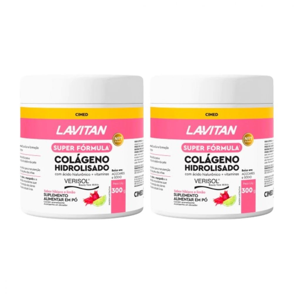 Lavitan Colageno Verisol Ácido Hialurônico Formula Forte 300g 2 ...