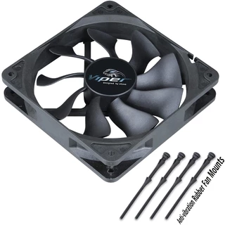 Ventilador Viper Black 12cm Alto Desempenho S-flow PWM Akasa