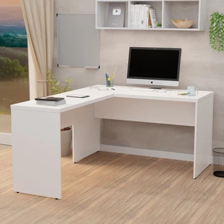 Mesa De Canto Em L Para Escritório 1.20x1.50 Tp30mm Netmobil